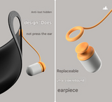Grey 2-in-1 Blackout Sleep Mask with Integrated Noise Reducing Earplugs for Undisturbed Rest - 45-Degree Angle