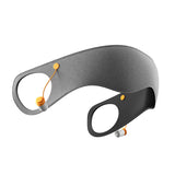 Grey 2-in-1 Blackout Sleep Mask with Integrated Noise Reducing Earplugs for Undisturbed Rest - Close-Up Angle