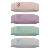 Colorful Fabric Resistance Bands for Legs and Glutes - Set of 4 Non-Slip Workout Loops