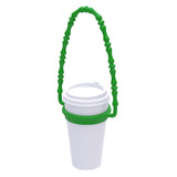 2 Pcs Green Frog Adorable Animal Silicone Cup Carrier - Portable Reusable Handle for Water Cup(cup not included) - Low Angle