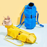 Size S Blue Multi-Functional Cat Grooming Bag - Anti-Scratch Restraint Pouch for Nail Trimming and Vet Visits