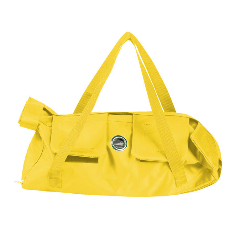 Size S Yellow Multi-Functional Cat Grooming Bag - Anti-Scratch Restraint Pouch for Nail Trimming and Vet Visits