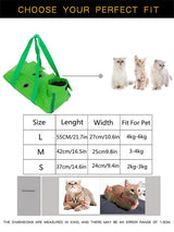 Size S Yellow Multi-Functional Cat Grooming Bag - Anti-Scratch Restraint Pouch for Nail Trimming and Vet Visits - Side View
