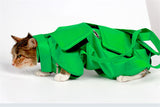Size L Green Multi-Functional Cat Grooming Bag - Anti-Scratch Restraint Pouch for Nail Trimming and Vet Visits - Extra Image
