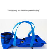 Size S Orange Multi-Functional Cat Grooming Bag - Anti-Scratch Restraint Pouch for Nail Trimming and Vet Visits - Low Angle