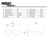 Style C3 Gold Frame Grey Lenses Chic Oversized Aviator Sunglasses - Retro Metal Frame with UV400 Protection for Women - Close-Up Angle