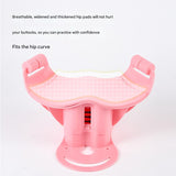 Pink Ergonomic Pelvic Floor & Glute Trainer - Home Workout Equipment for Hips and Inner Thighs - Side View