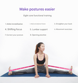 Blue and Purple 9-Loop Yoga Stretch Strap - Numbered Band for Flexibility and Physical Therapy - Side View