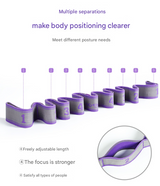 Blue and Purple 9-Loop Yoga Stretch Strap - Numbered Band for Flexibility and Physical Therapy - Top-Down View