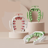 Green Removable Adjustable Wrap-Around Muscle Roller - 11-Wheel Deep Tissue Massager for Legs, Arms & Body