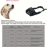 3 Pcs Size M Black Breathable Mesh Dog Muzzle - Soft & Comfortable Guard to Prevent Biting, Allows Panting and Drinking - Side View