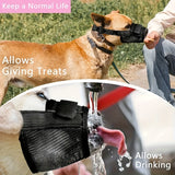 3 Pcs Size XXL Black Breathable Mesh Dog Muzzle - Soft & Comfortable Guard to Prevent Biting, Allows Panting and Drinking - 45-Degree Angle