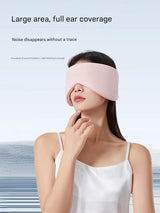 Grey Reversible All-Season Sleep Mask - Cooling & Warming with Sound Muffling Ear Covers Function