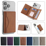 Dark Blue 3-in-1 Magnetic Wallet for MagSafe - Slim PU Leather Card Holder with Kickstand - Front View