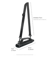 Black Compact Golf Club Carrier - Lightweight Sunday Practice Bag for Driving Range - Close-Up Angle
