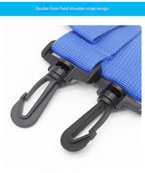 Blue Compact Golf Club Carrier - Lightweight Sunday Practice Bag for Driving Range - Side View