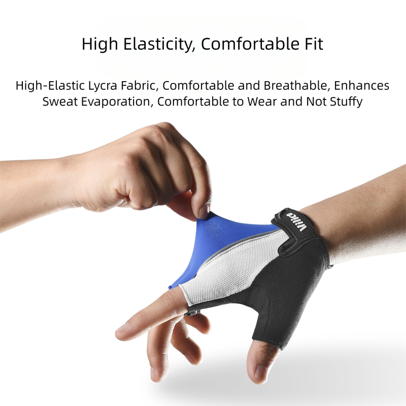 Size L Red Padded Half-Finger Cycling Gloves - Breathable Shock-Absorbing Workout Gloves for Gym & Fitness