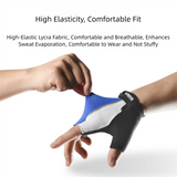 Size XL Red Padded Half-Finger Cycling Gloves - Breathable Shock-Absorbing Workout Gloves for Gym & Fitness - Top-Down View