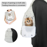 Light Khaki Quilted Hands-Free Pet Carrier Sling - Comfortable Front Pack for Small Dogs & Cats - Top-Down View