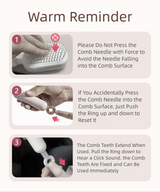 Pink Innovative Self-Cleaning Cushion Hairbrush - Retractable Bristle Detangling & Scalp Massager - Low Angle