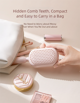 Blue Innovative Self-Cleaning Cushion Hairbrush - Retractable Bristle Detangling & Scalp Massager