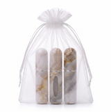 Champagne Chic Marble Travel Perfume Atomizer Set (3-Pack) - 5ml Leakproof Bottom-Fill Spray Bottles - Front View