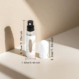 Champagne Chic Marble Travel Perfume Atomizer Set (3-Pack) - 5ml Leakproof Bottom-Fill Spray Bottles - Top-Down View