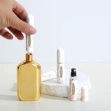 Champagne Chic Marble Travel Perfume Atomizer Set (3-Pack) - 5ml Leakproof Bottom-Fill Spray Bottles - Rear View