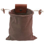 Coffee Collapsible Canvas Foraging Pouch - Hands-Free Belt Bag for Hiking & Camping Activities