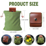 Coffee Collapsible Canvas Foraging Pouch - Hands-Free Belt Bag for Hiking & Camping Activities