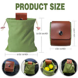 Coffee Collapsible Canvas Foraging Pouch - Hands-Free Belt Bag for Hiking & Camping Activities - Side View