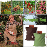 Coffee Collapsible Canvas Foraging Pouch - Hands-Free Belt Bag for Hiking & Camping Activities - Close-Up Angle