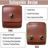 Khaki Collapsible Canvas Foraging Pouch - Hands-Free Belt Bag for Hiking & Camping Activities - Top-Down View