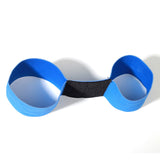 Blue Golf Swing Trainer Arm Band - Simple Posture Corrector for Improved Alignment & Connection - Top-Down View
