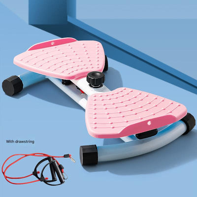 Pink Split Leg & Waist Twister Board - Core Abdominal Trainer with Resistance Bands for Home Fitness