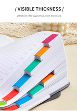 Black A5 PU Leather Agenda for Productivity & Time Management-Undated Daily & Hourly Planner Pro - Close-Up Angle