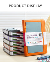 Black A5 PU Leather Agenda for Productivity & Time Management-Undated Daily & Hourly Planner Pro - Extra Image