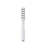 Silver Germanium Stone Facial Roller - Uplifting & Sculpting Beauty Massager for Face and Body