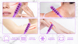 Silver Germanium Stone Facial Roller - Uplifting & Sculpting Beauty Massager for Face and Body - Side View