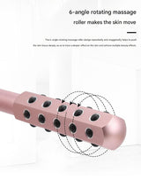 Silver Germanium Stone Facial Roller - Uplifting & Sculpting Beauty Massager for Face and Body