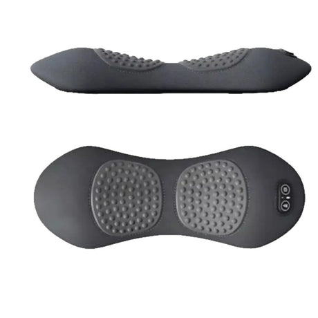Dark Grey 3-in-1 Heated Back Stretcher with Vibration Massage & Traction Lift — Memory Foam Lumbar Support
