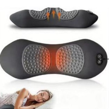 Dark Grey 3-in-1 Heated Back Stretcher with Vibration Massage & Traction Lift — Memory Foam Lumbar Support, image 3