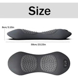 Dark Grey 3-in-1 Heated Back Stretcher with Vibration Massage & Traction Lift — Memory Foam Lumbar Support Cushion for Home Therapy and Pain Relief - Top-Down View
