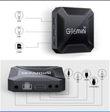 Black G96mini 8K Android TV Box 8G+128G — 5G Dual WiFi Smart Media Player with Voice Remote and HDMI Cable, Australian Plug - 45-Degree Angle