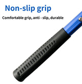 Blue High Strength Large Landing Net - Fishing Net with Long Foldable Handle and Soft Rubber Netting, Dip Net for Fishing, Ideal for Boat, Pier, River Angling - Rear View