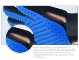 3 Pairs Blue Pet Grooming Gloves for Dogs & Cats - Deshedding, Bathing & Massage Brush - Top-Down View