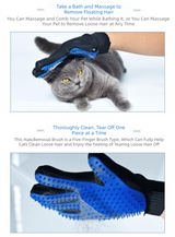 5 Pairs Blue Pet Grooming Gloves for Dogs & Cats - Deshedding, Bathing & Massage Brush - Side View