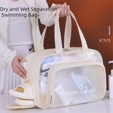 Green Waterproof Wet Dry Separation Travel Bag - Gym, Beach, Swim, Sports Tote with Shoe Compartment(Filming props are not included)