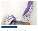 Purple Garden Gloves - 5 Pairs Anti-Puncture, Waterproof, Wear-Resistant Gardening Work Gloves for Planting, Weeding, Rose Pruning - Top-Down View