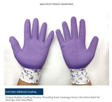 Green Garden Gloves - 5 Pairs Anti-Puncture, Waterproof, Wear-Resistant Gardening Work Gloves for Planting, Weeding, Rose Pruning - Side View